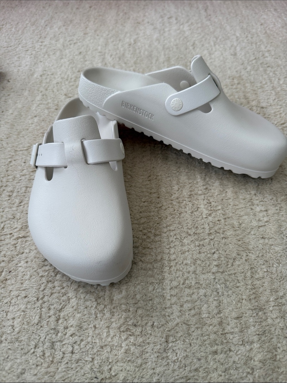 Brand new Birkenstock Cream EVA Clog with Heel Strap size 39